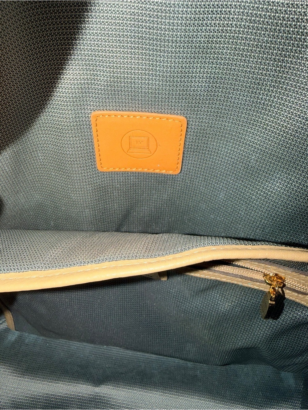 MCM Beige Visetos Monogram Leather Backpack with Gold Hardware - Picture 9 of 10